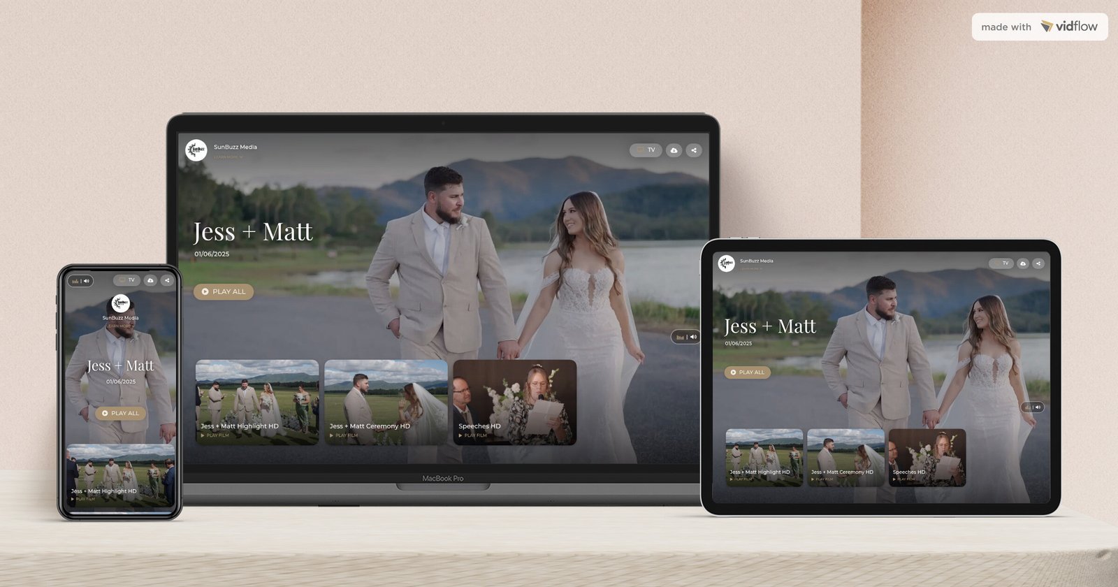 Sunbuzz Media Wedding Film Packaging